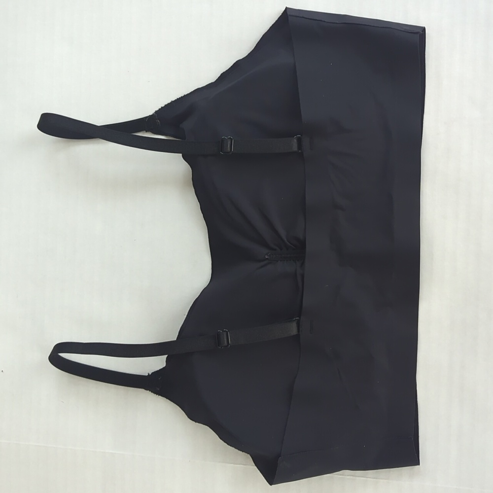 Sophia Ruched Padded Wireless Bra LARGE Black Pullover - Picture 5 of 15